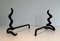 Steel and Wrought Iron Chenets, 1970s, Set of 2 4