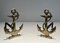 Anchor Chenets in Brass, 1970s, Set of 2 12