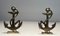 Anchor Chenets in Brass, 1970s, Set of 2 3