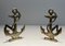 Anchor Chenets in Brass, 1970s, Set of 2 11