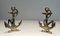Anchor Chenets in Brass, 1970s, Set of 2 1
