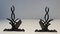 Chenets in ferro battuto di Raymond Subes, anni '40, set di 2, Immagine 2