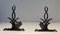 Chenets in ferro battuto di Raymond Subes, anni '40, set di 2, Immagine 12