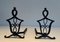 Wrought Iron Chenets in the style of Raymond Subes, 1940s, Set of 2, Image 2