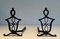 Wrought Iron Chenets in the style of Raymond Subes, 1940s, Set of 2, Image 1
