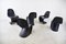 Black Panton Dining Chairs attributed to Verner Panton for Vitra, Set of 8 7