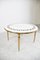 Table Basse Vintage en Laiton et Marbre Blanc, 1970s 10