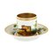Tazza da tè in porcellana con piattino di Popov Factory, set di 2, Immagine 2