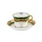 Late 19th Century Art Nouveau Cup and Saucer from Gardner Factory, Russia, Set of 2 1