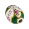 Russian Easter Egg with Porcelain Stand, Set of 2 5