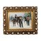 Soldiers and Officers of the Dragoon Regiment, Painting on Porcelain, Framed 1