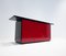 Italienisches Mid-Century Modern Sideboard in Rot & Schwarz, 1970er 4