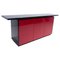 Italienisches Mid-Century Modern Sideboard in Rot & Schwarz, 1970er 1