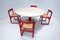 Mid-Century Modern Travertine and Metal Dining Table, Italy, 1960s, Image 3