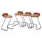 Cognac Leather Barstool by Perriand in the style of Les Arc, 1960s, Image 1