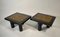 Side Tables by E. Allemeersch Black Resin Inlay Tiger Eyes, Set of 2 5