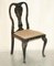 Antique Chinese Black Lacquered Side Chairs, Set of 2, Image 2