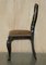 Antique Chinese Black Lacquered Side Chairs, Set of 2 18