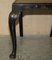 Antique Chinese Black Lacquered Side Chairs, Set of 2, Image 12