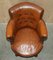 Antiker Chesterfield Captains Chair aus Zigarrenbraunem Leder, 1860 12