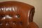 Antiker Chesterfield Captains Chair aus Zigarrenbraunem Leder, 1860 6