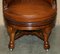 Sedia Chesterfield Captains antica in pelle marrone sigaro, 1860, Immagine 4