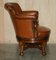 Sedia Chesterfield Captains antica in pelle marrone sigaro, 1860, Immagine 16