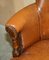 Antique Chesterfield Captains Chair in Cigar Brown Leather, 1860, Image 14