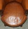 Antiker Chesterfield Captains Chair aus Zigarrenbraunem Leder, 1860 13