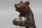 Orso della Foresta Nera intagliato a mano con vaso in alluminio, anni '20, Immagine 6
