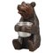 Hand-Carved Black Forest Bear with Aluminum Pot, 1920s, Image 1