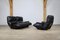 Black Leather Marsala Sofa and Lounge Chair by Michel Ducaroy, 1970s, Set of 2 3