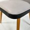 Modern Italian Black and Gray Leather and Wood Chairs, 1980s, Set of 3 11