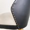 Modern Italian Black and Gray Leather and Wood Chairs, 1980s, Set of 3 12