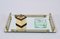Vassoio placcato in oro a 24 carati con base specchiata di Dimart Milano, Italia, anni '80, Immagine 9