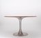 Mid-Century Italian Round Dining Table with Wooden Top & Aluminum Tulip Base by Eero Saarinen, 1970s 6