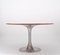 Mid-Century Italian Round Dining Table with Wooden Top & Aluminum Tulip Base by Eero Saarinen, 1970s, Image 6