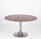 Mid-Century Italian Round Dining Table with Wooden Top & Aluminum Tulip Base by Eero Saarinen, 1970s, Image 2