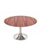 Mid-Century Italian Round Dining Table with Wooden Top & Aluminum Tulip Base by Eero Saarinen, 1970s 5