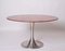 Mid-Century Italian Round Dining Table with Wooden Top & Aluminum Tulip Base by Eero Saarinen, 1970s 12