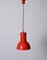 Mid-Century Italian Red Lampara Ceiling Light from Fontana Arte, 1965 9