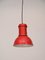 Lámpara de techo italiana Mid-Century roja de Fontana Arte, 1965, Imagen 6