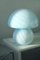 Große Vintage Murano Blue Swirl Mushroom Lampe 1