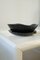Vintage Murano Black Clam Bowl with Saucer, Set of 2, Image 4