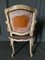 Louis XV Style Cabriolet Armchair in Leather with Iron 4