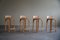 Vintage Hocker von Alvar Aalto für Artek, 1960er, 4er Set 8