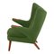 Papa Bear with Green Hallingdal Fabric By Hans J. Wegner, Image 3