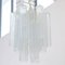 Lámpara de araña Opalino Murano clásica de vidrio opalino, Italia, años 90, Imagen 7