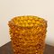 Rostrato Amber and Crystal Murano Glass Vase, Italy 4