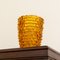 Rostrato Amber and Crystal Murano Glass Vase, Italy, Image 5